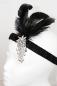 Preview: 20er-Jahre Flapper-Stirnband mit Strass-Brosche & Federn